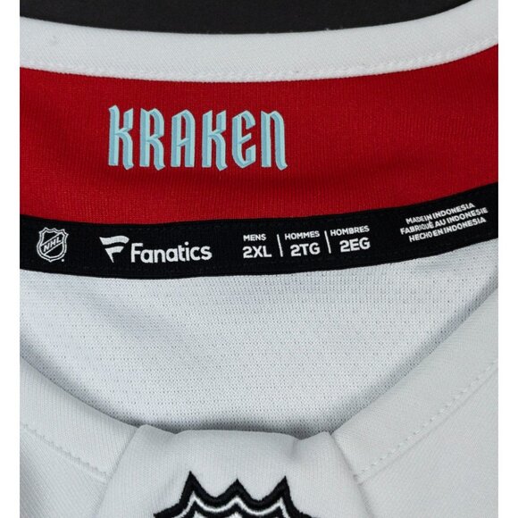 Seattle Kraken Hockey Jersey Men's 2XL Fanatics Breakaway Giordano #5 White Away - Picture 2 of 16